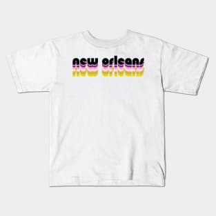 New Orleans Retro Font Palette Kids T-Shirt